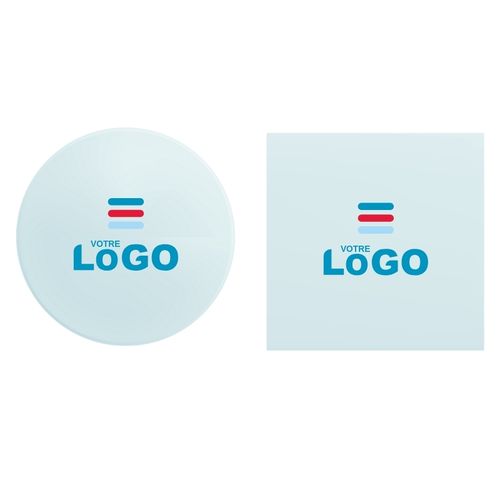 Sticker de sol brillant ROND/CARRE blanc