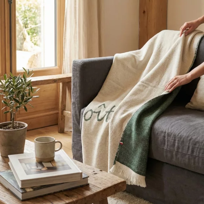 Plaid et ambiance cocooning : cadeaux d'affaires premium Made in France