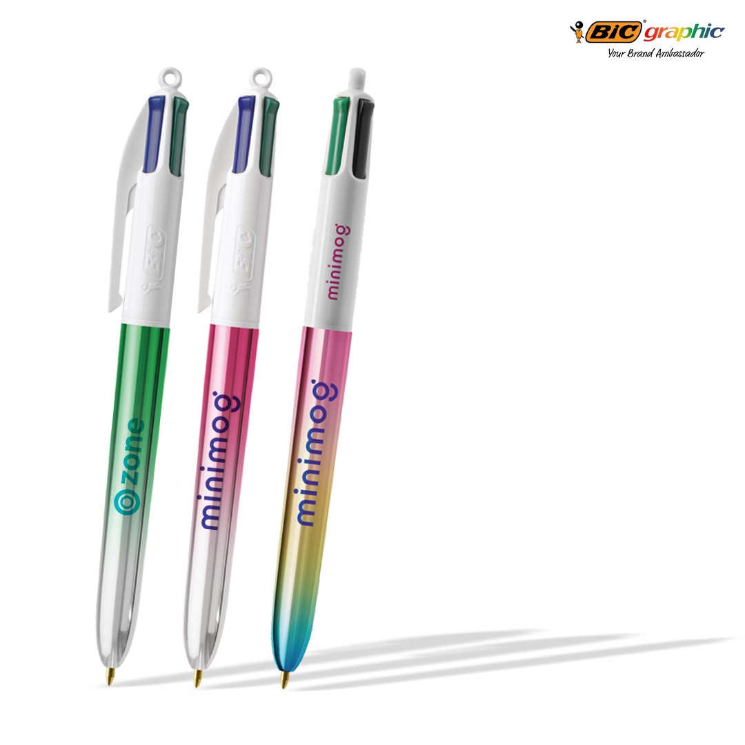 Stylo BIC® 4 Couleurs® Rainbow Decor personnalisable
