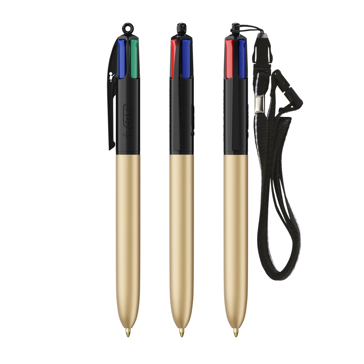Stylo BIC® 4 Colours Glacé with Lanyard personnalisable