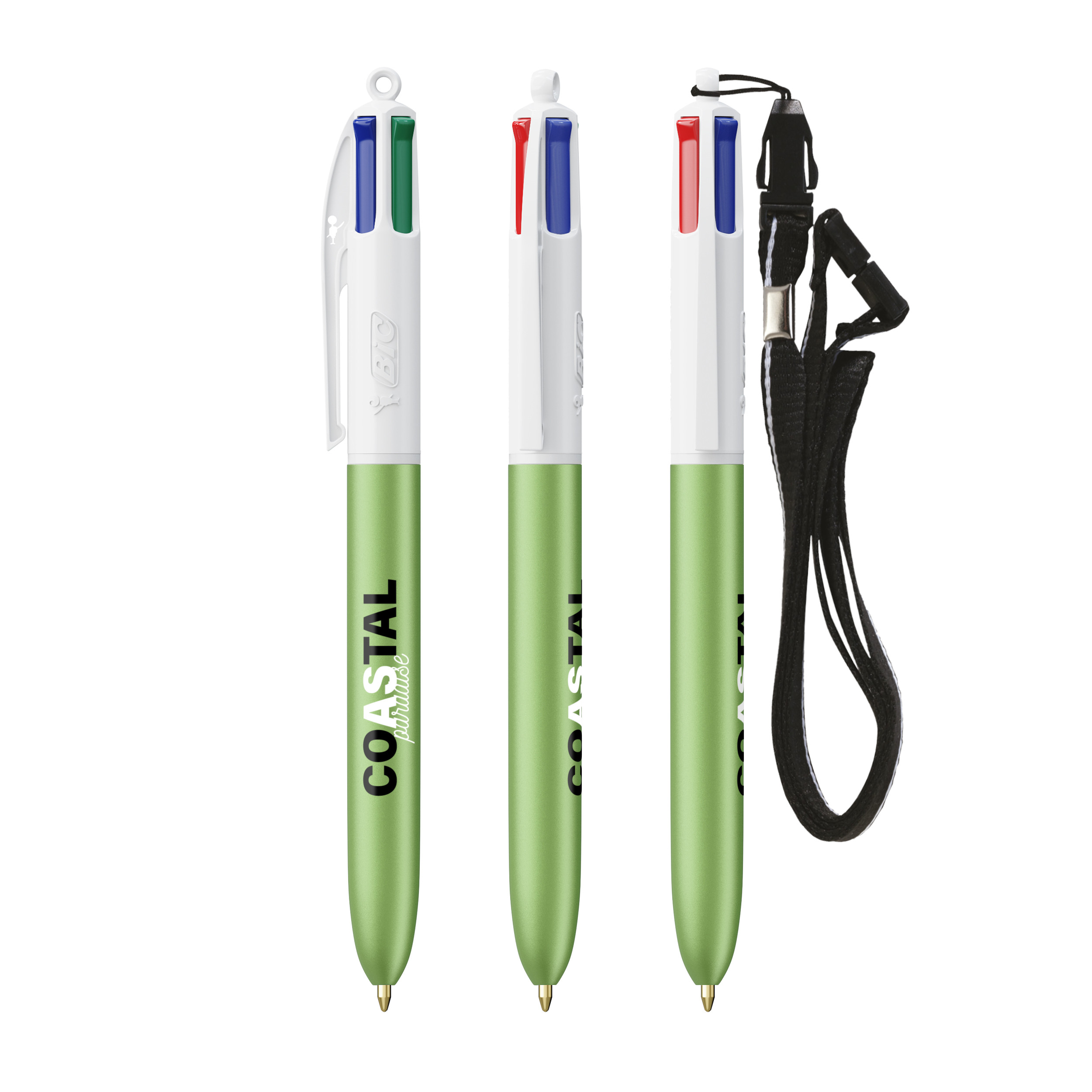Stylo BIC® 4 Colours Glacé with Lanyard personnalisable