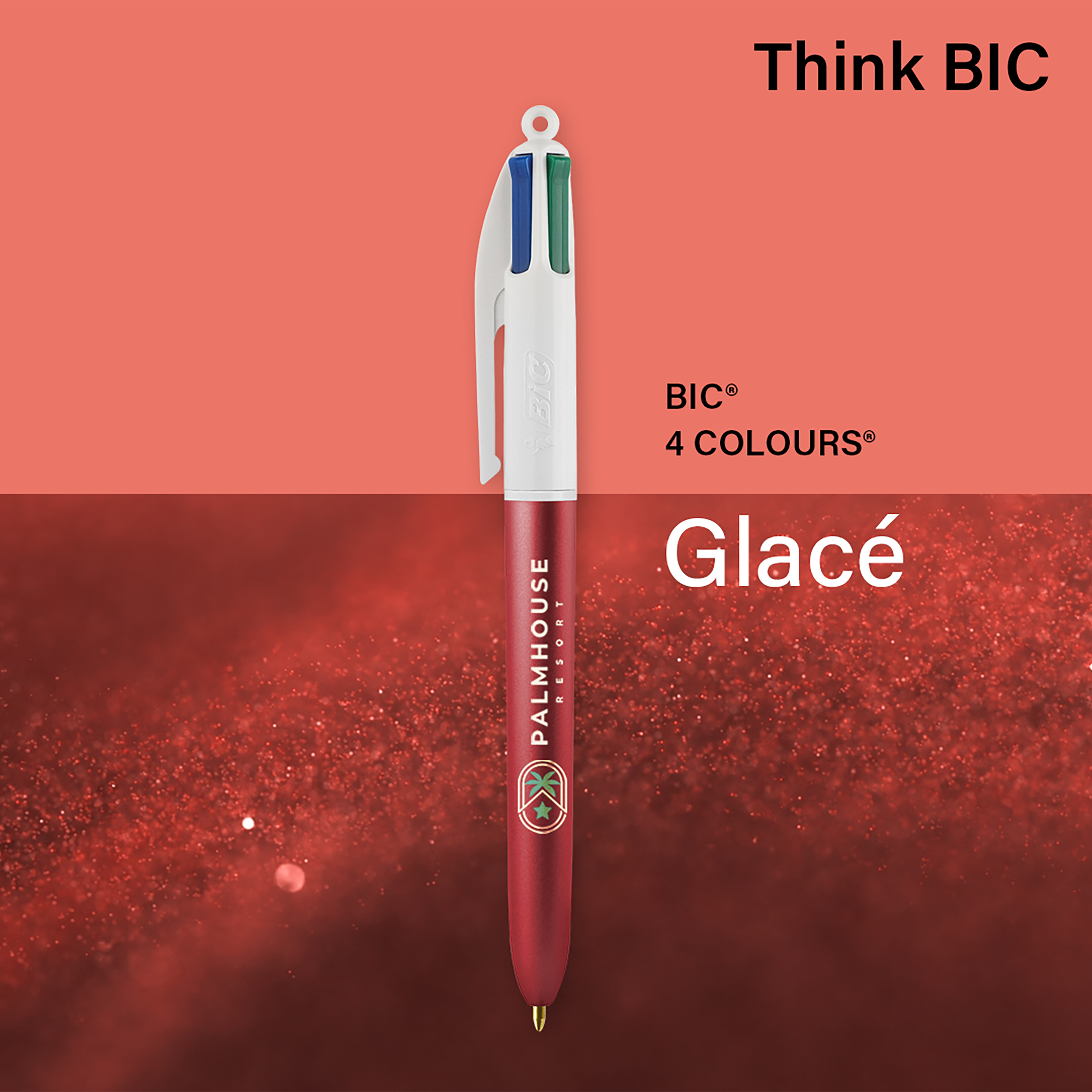 Stylo BIC® 4 Couleurs Glacé personnalisable