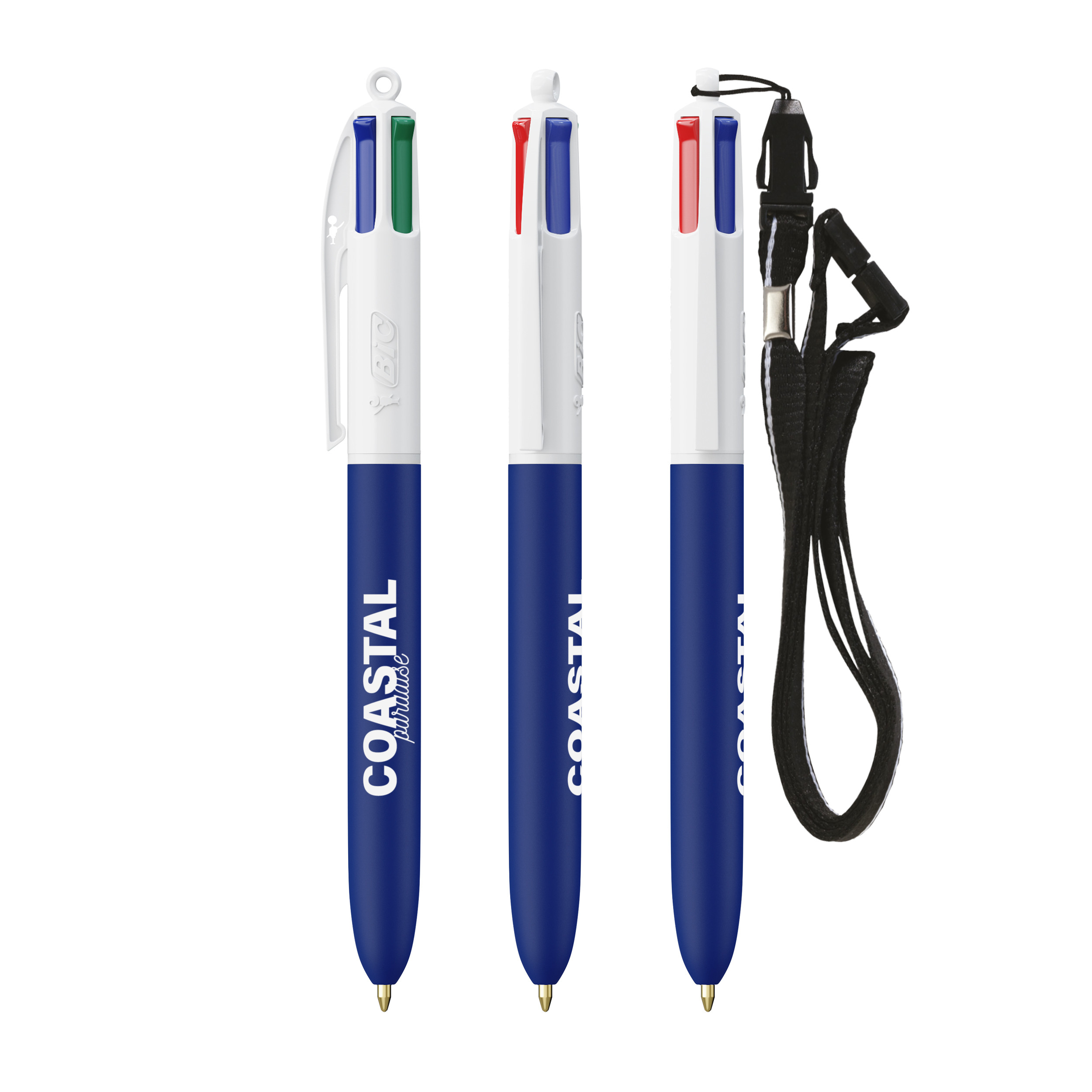 Stylo BIC® 4 Couleurs Soft with Lanyard personnalisable