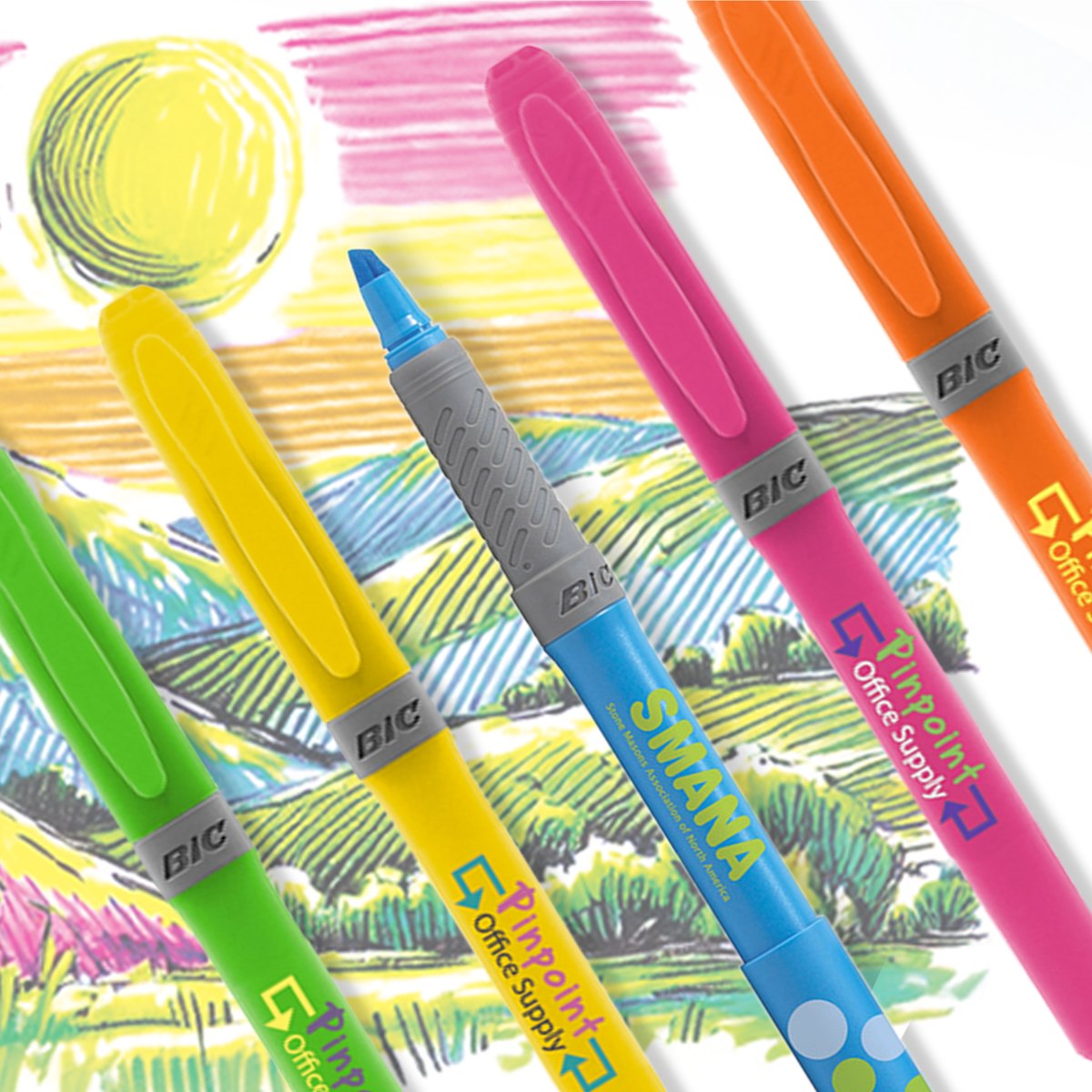 Surligneur BIC® Brite Liner® Grip personnalisable - vue principale