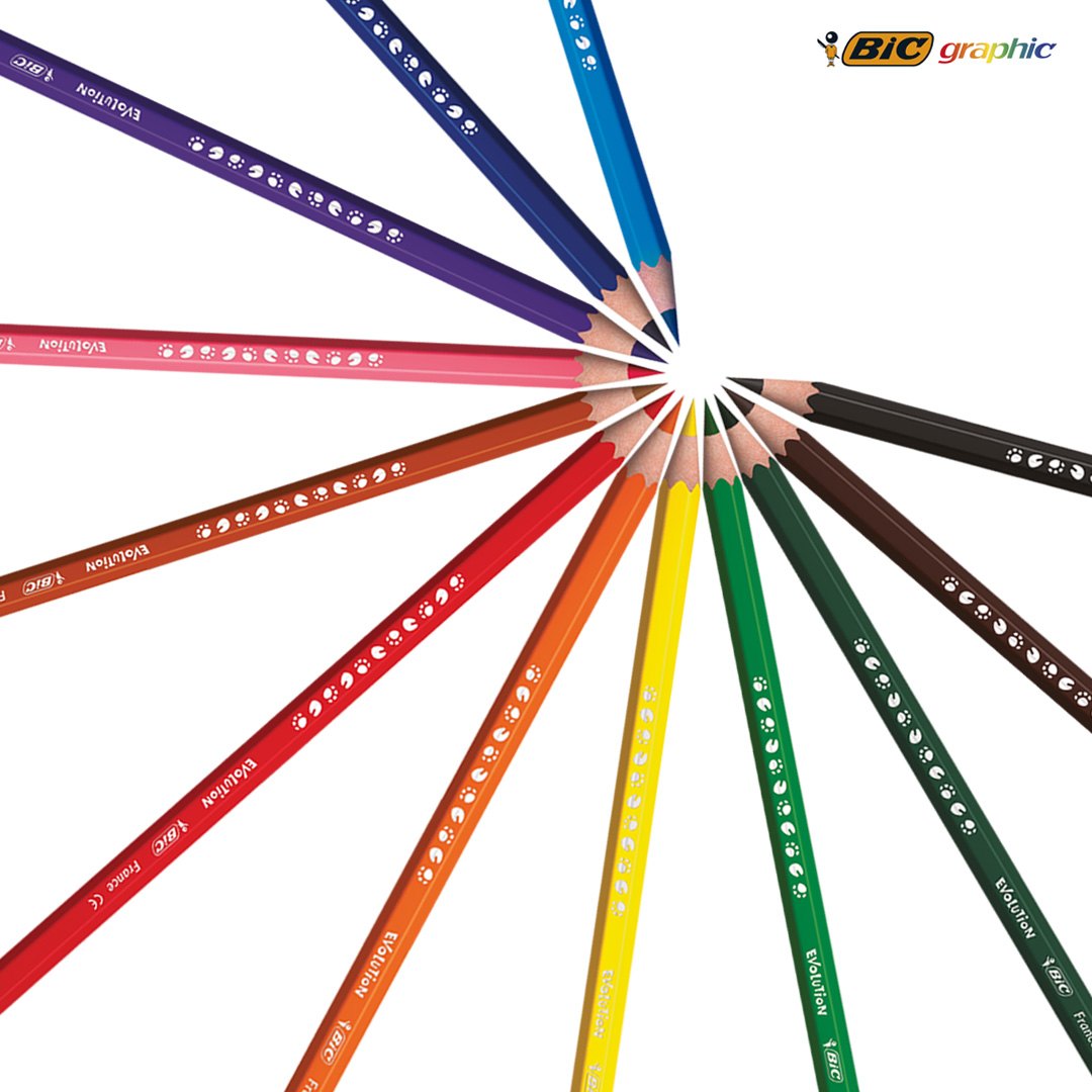 Set de 12 crayons de couleur BIC® Kids Evolution® personnalisable - vue principale