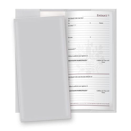 Couv livret de fam PVC mat