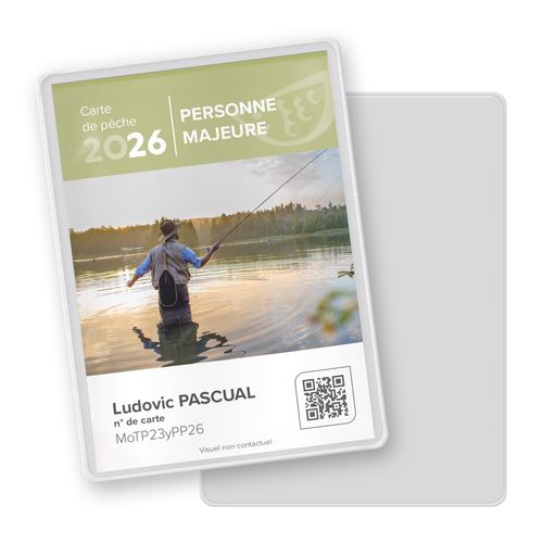Étui carte pêche PVC mat