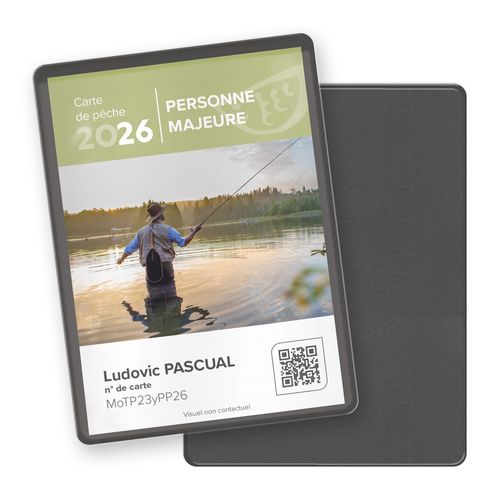 Étui carte pêche PVC imitation cuir