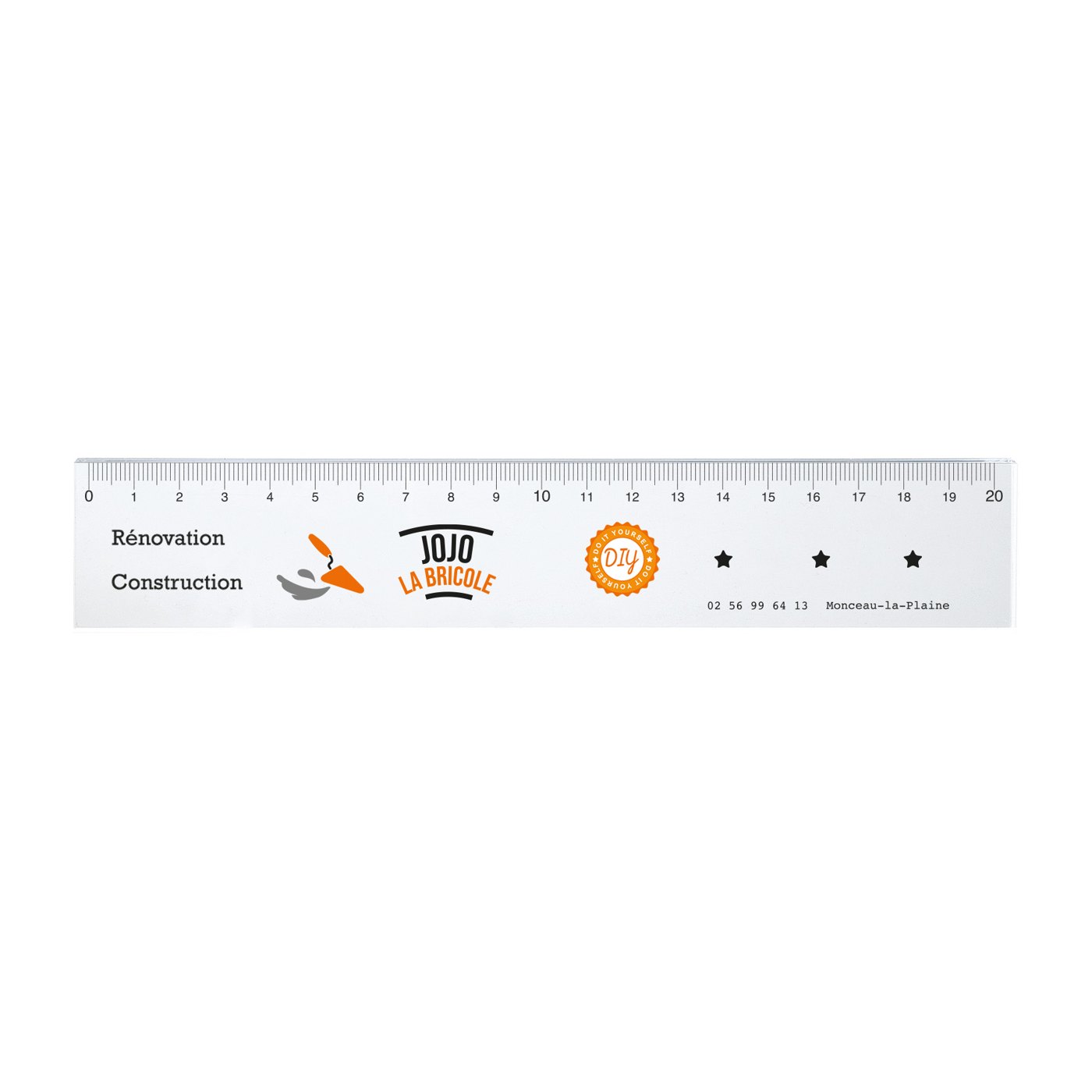 Règle 20cm en pmmare EP 3mm