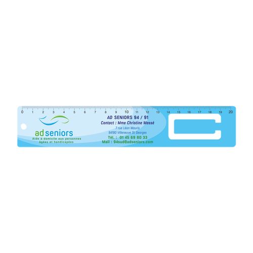Règle marque-pages PVC 20cm
