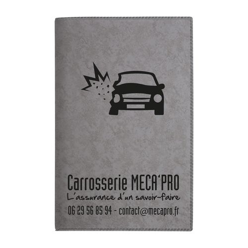 Porte-carte grise PVC marbre