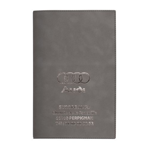 Porte-carte grise PVC velours