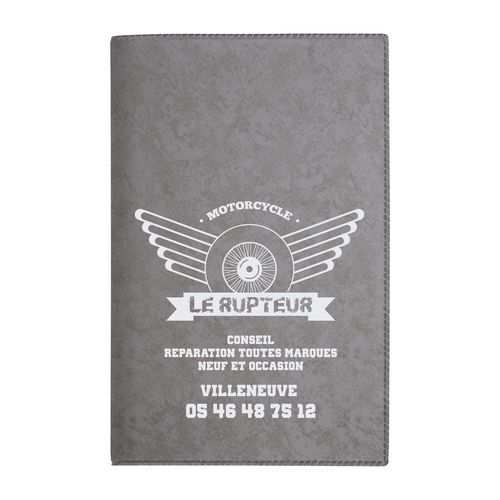 Porte-carte grise PVC marbre