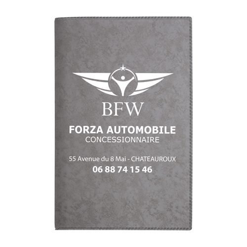 Porte-carte grise PVC marbre