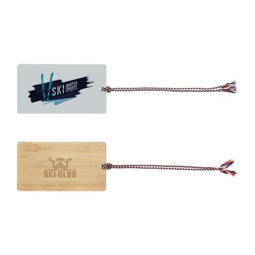 Étiquette bagage bambou/pol