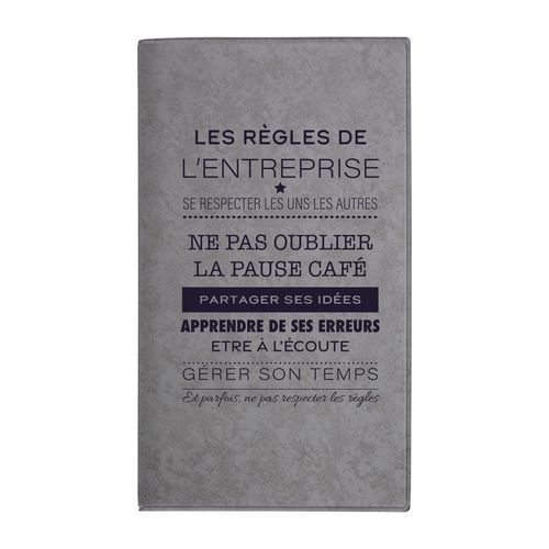 Agenda 15 j PVC gomme marbre