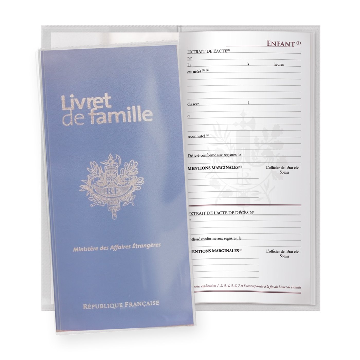 Couv livret de fam PVC standard