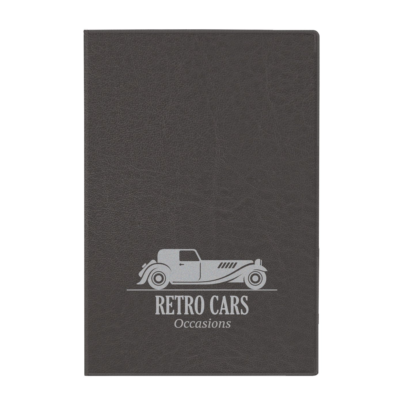 Porte-carte grise PVC imitation cuir personnalisable - vue principale