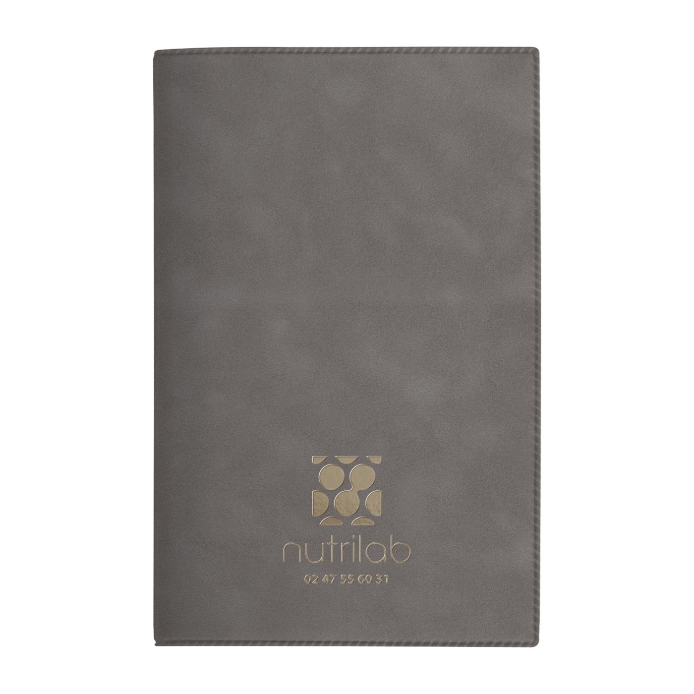 Porte-carte grise velours personnalisable - vue principale