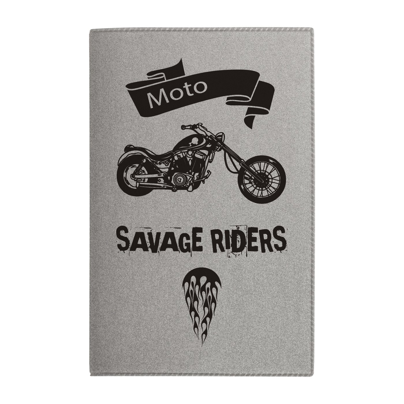 Porte-carte grise métallisé personnalisable - vue principale