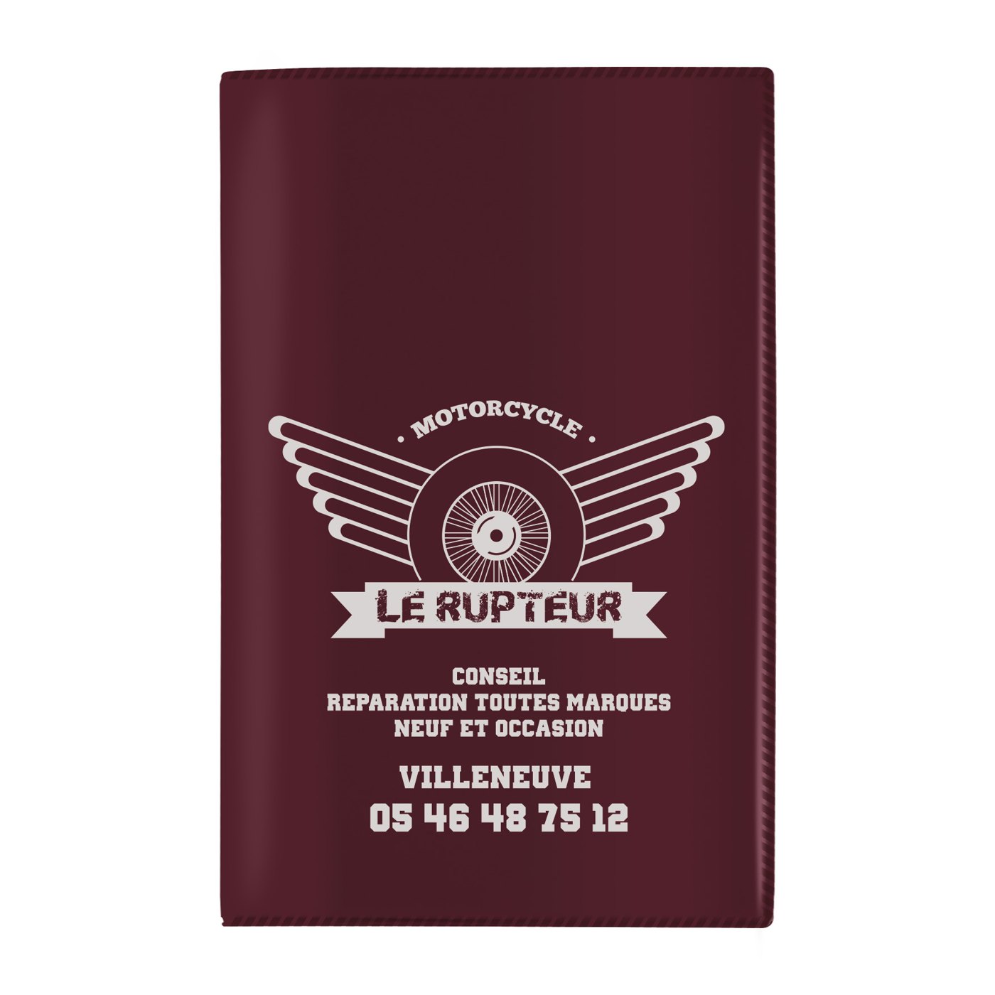 Porte-carte grise verni personnalisable - vue principale