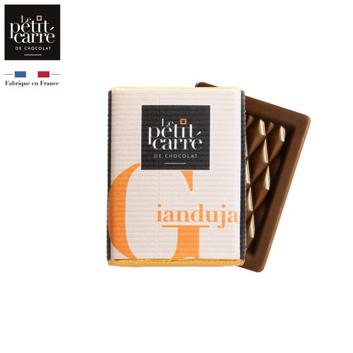 Carré 5g chocolat Gianduja (lait-noisettes) personnalisable - vue principale