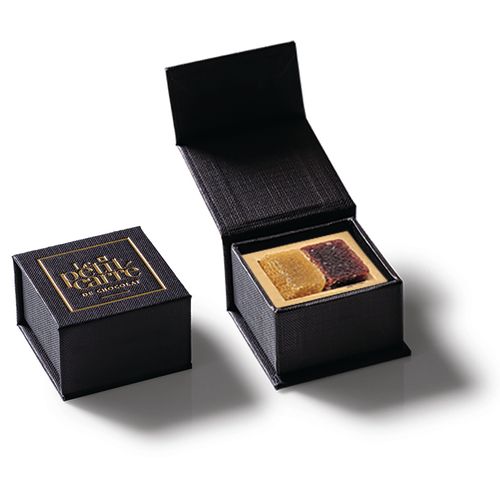 Coffret Ecrin personnalisé 2 pâtes de fruits personnalisable - vue principale