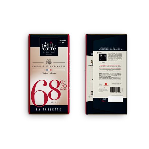 Tablette 90g Chocolat noir 68% de cacao origine Mexique