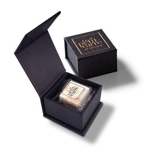 Coffret Ecrin personnalisé 2 nougats emballés individuellement personnalisable - vue principale
