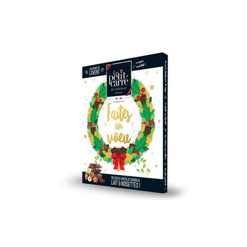 Calendrier de l'Avent personnalisé recto/verso chocolat au lait Basic 125