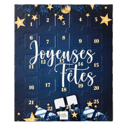 Calendrier de l'Avent chocolat au lait Basic 125 personnalisable - vue principale