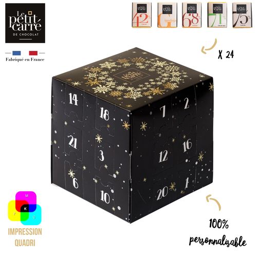 Calendrier de l'Avent personnalisé Cubique personnalisable - vue principale