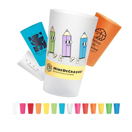 Gobelet plastique réutilisable 30cl ras bord