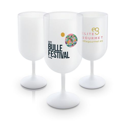 Verre à pied en plastique réutilisable PP 18cl ras bord