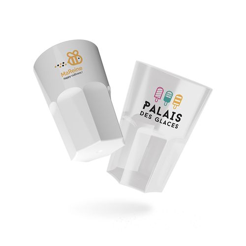 Gobelet en plastique réutilisable PP 40 ci ras bord