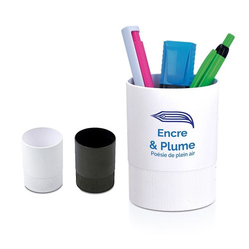 Pot à crayons plastique personnalisable - vue principale