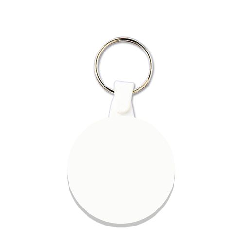 Porte clés plastique souple rond Ø41mm anneau 25mm