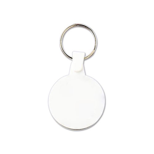 Porte clés plastique souple rond Ø34mm anneau 25mm