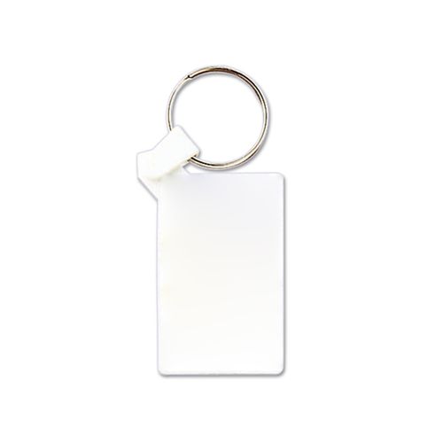 Porte clés plastique souple carte 53x33mm anneau 25mm