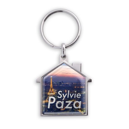 Porte-clés ZAMAC forme maison