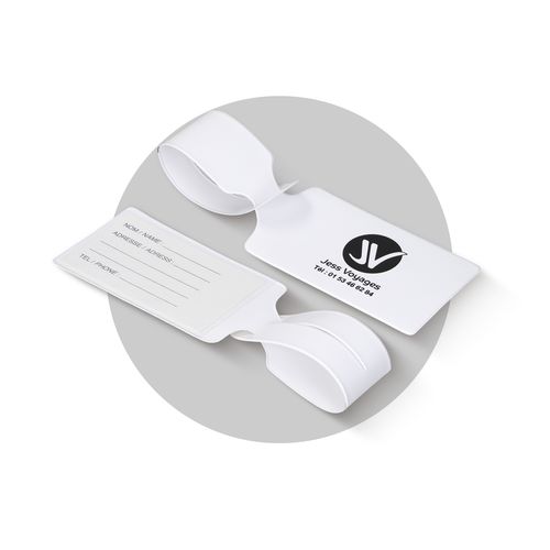 Étiquette à bagage en PVC recyclé