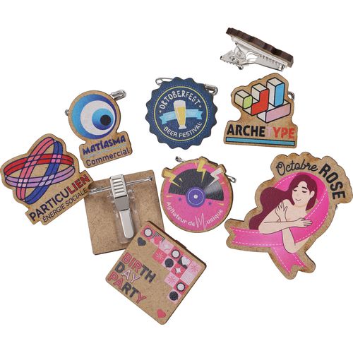 Badge en bois