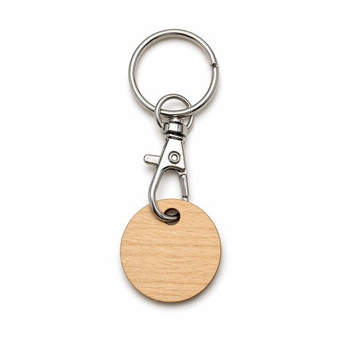 Jeton de caddie en bois