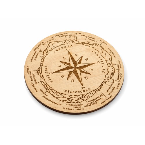 Lot dessous de verre en bois