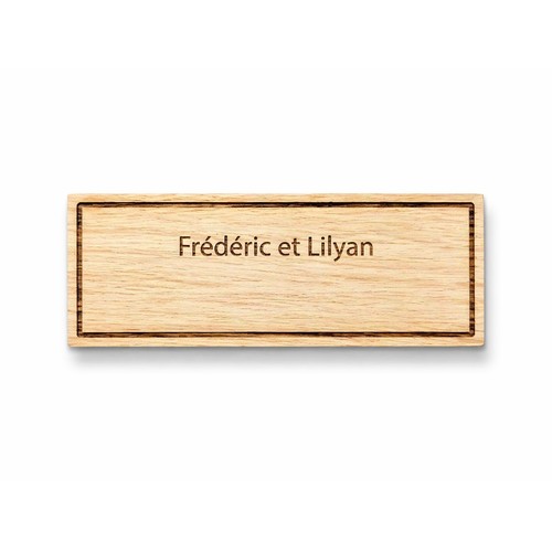 Plaque de porte en bois