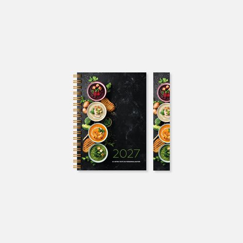 Agenda A15 rigide spirale gastronomie N°253