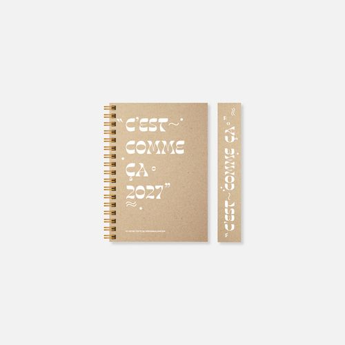 Agenda A15 rigide spirale kraft N°44