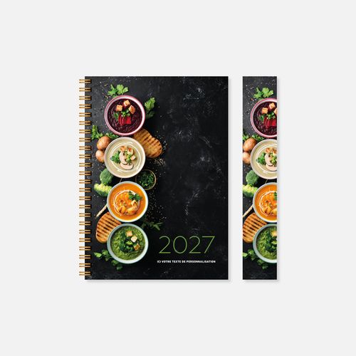 Agenda A21 rigide spirale gastronomie N°253