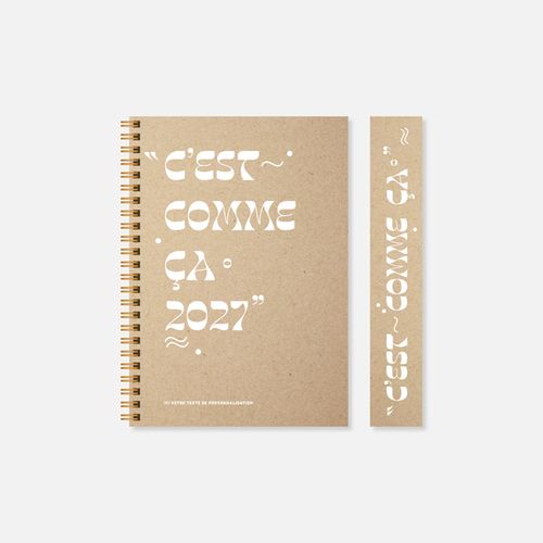Agenda A21 rigide spirale kraft N°44
