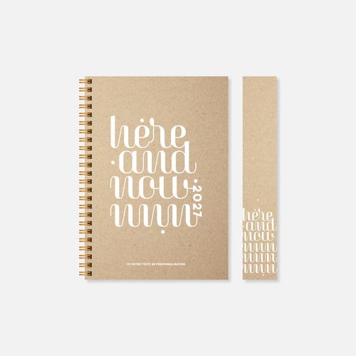 Agenda A21 rigide spirale kraft N°45